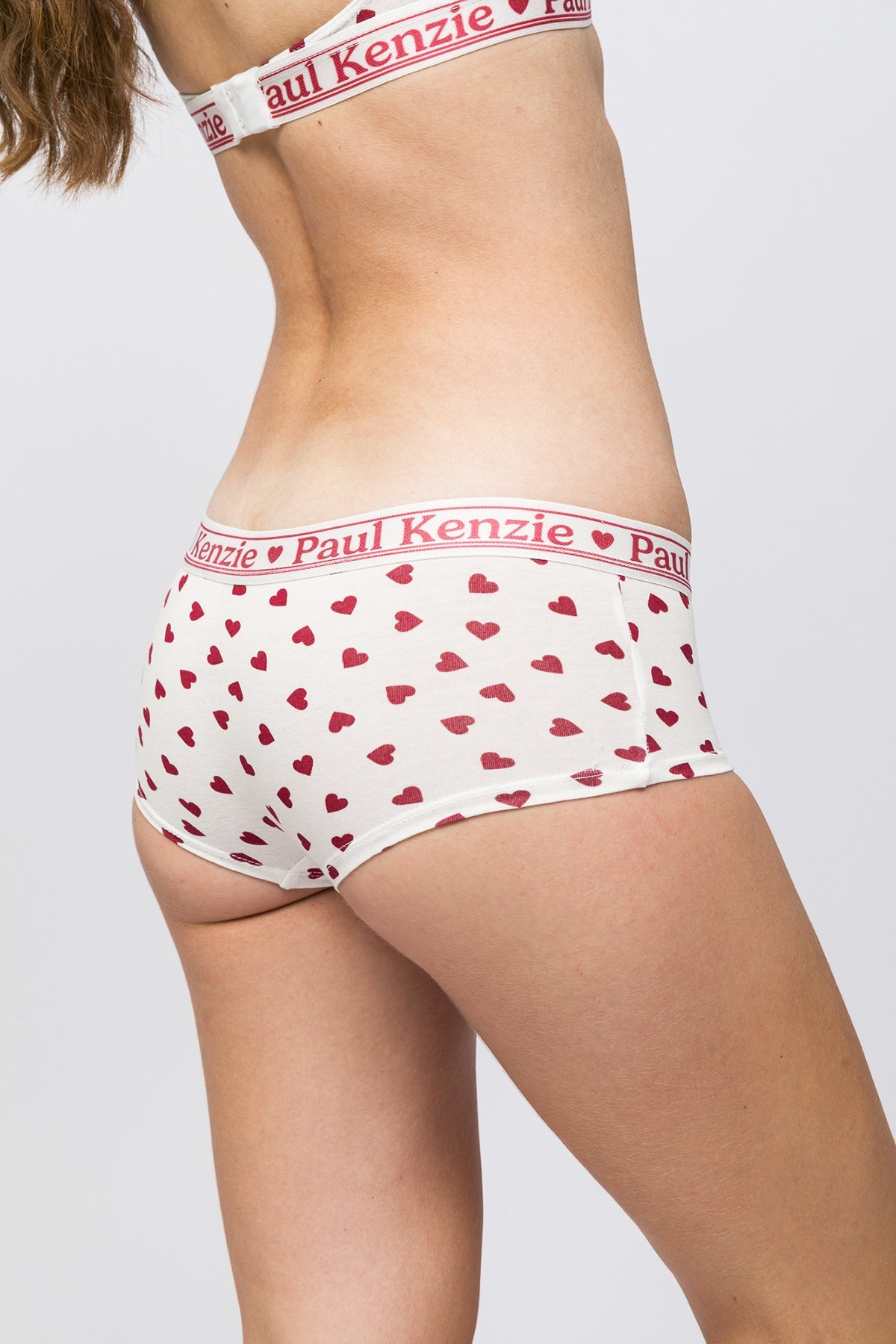 Paul Kenzie-SORUNLU - Valentine Collection Kadın Boyshort Külot Burgundy Hearts-Külot-4-Milagron.com