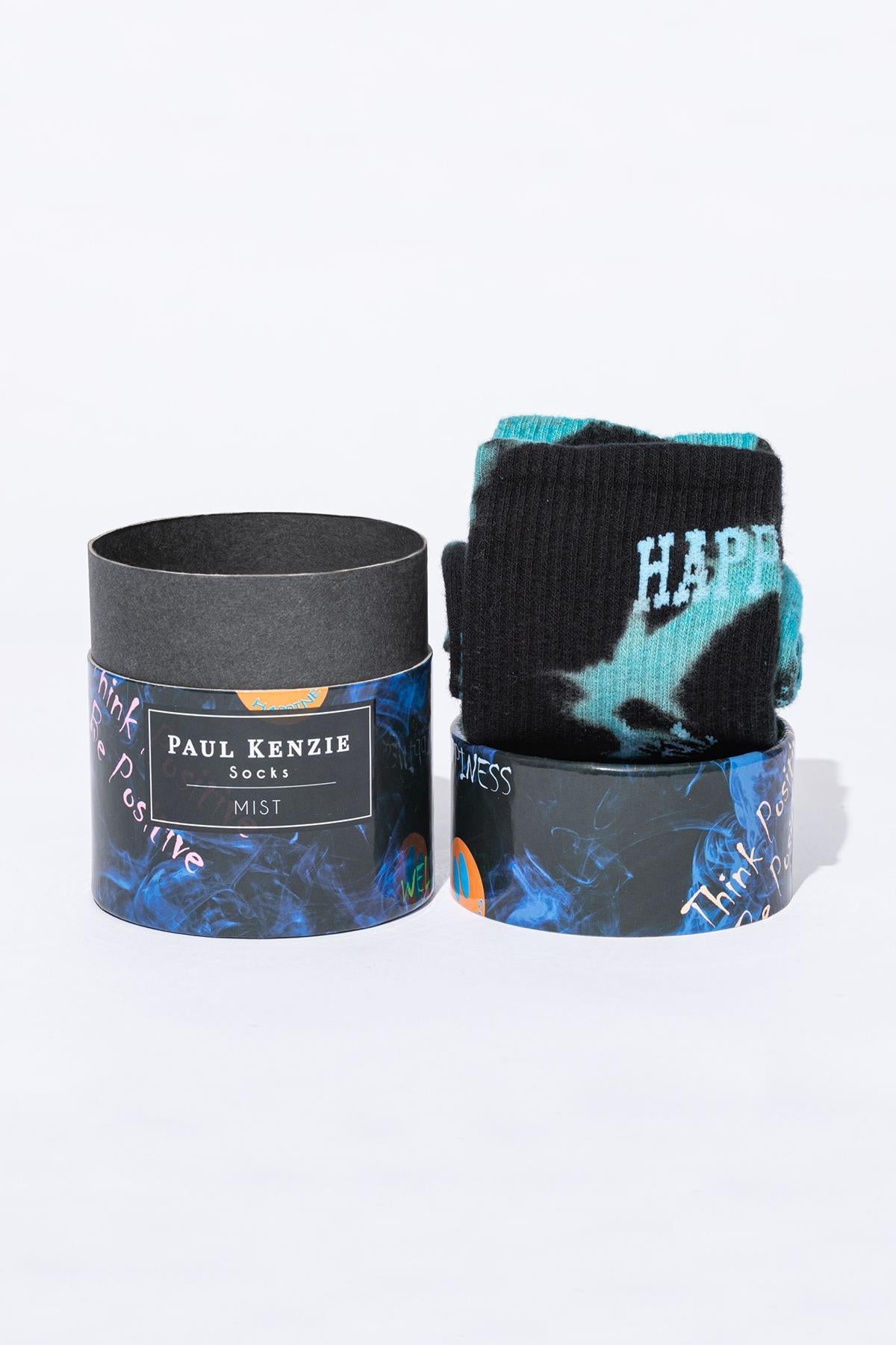 Paul Kenzie-Smile Dye Unisex Batik Desenli Dikişsiz Tenis Çorap Mist-Çorap-1-Milagron.com