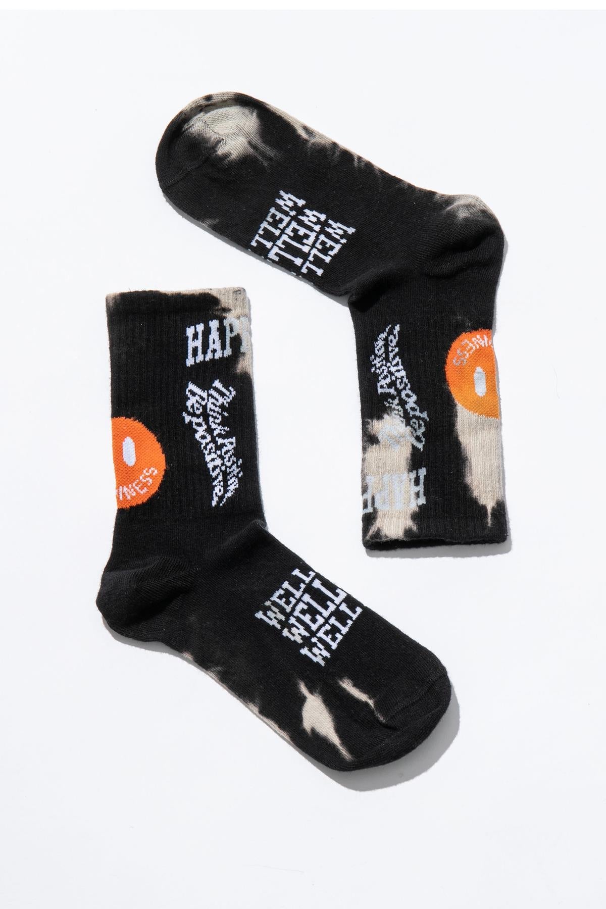 Paul Kenzie-Smile Dye Unisex Batik Desenli Dikişsiz Tenis Çorap Space-Çorap-2-Milagron.com