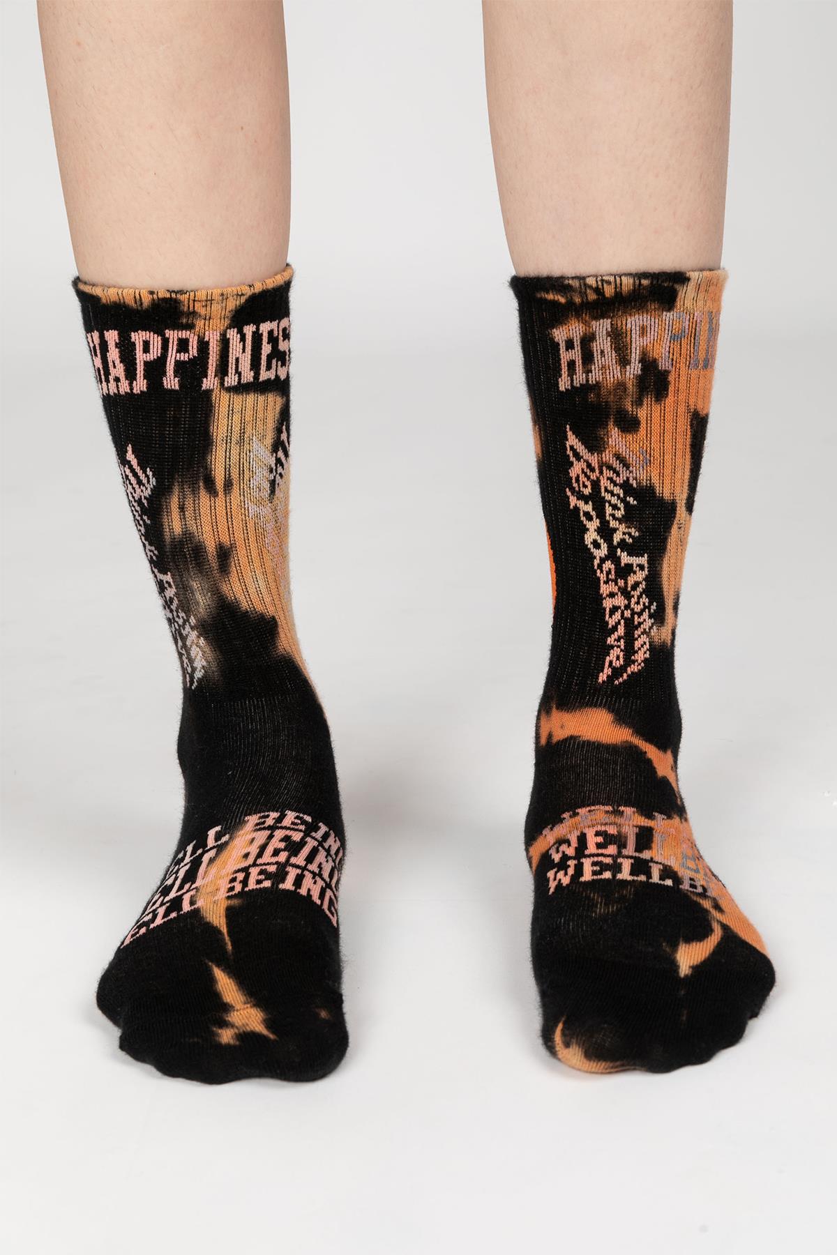 Paul Kenzie-Smile Dye Unisex Batik Desenli Dikişsiz Tenis Çorap Sundown-Külot-3-Milagron.com