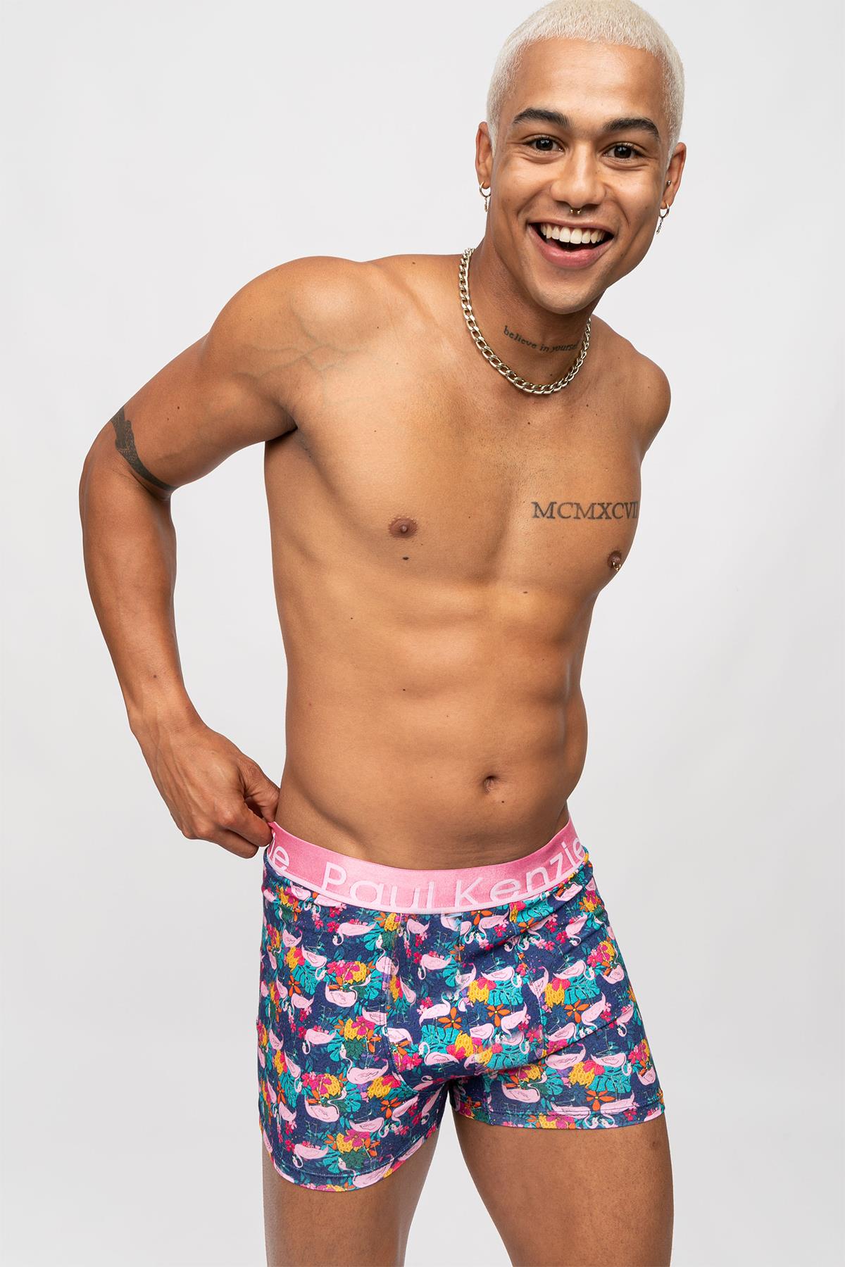 Paul Kenzie-Unique Effect Desenli Erkek Boxer Flamingo-Boxer-3-Milagron.com