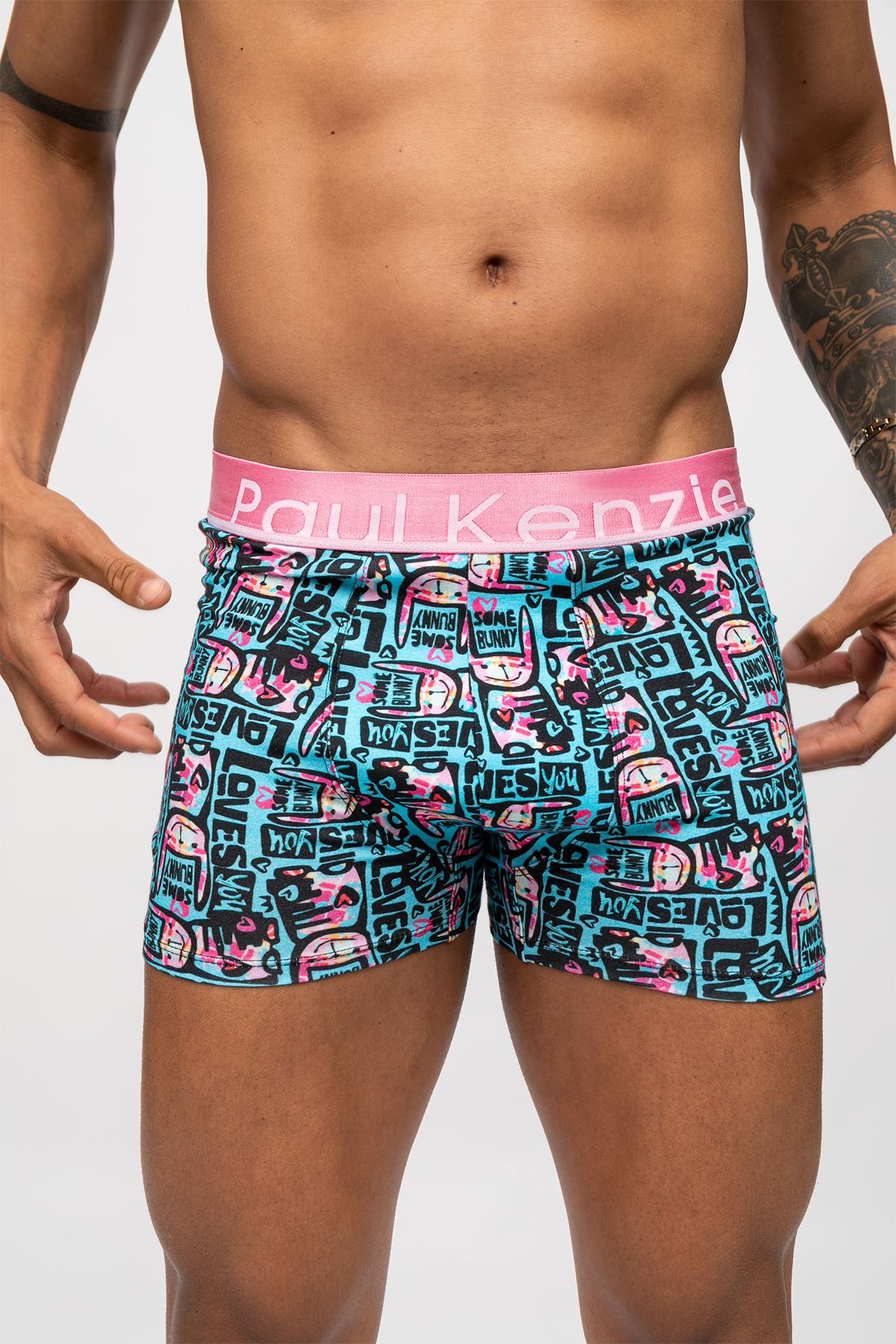 Paul Kenzie-Unique Effect Desenli Erkek Boxer Love Bunny-Boxer-4-Milagron.com
