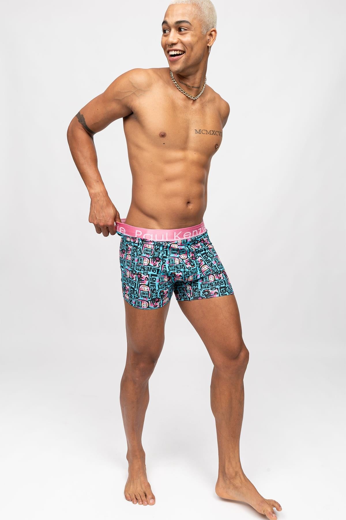 Paul Kenzie-Unique Effect Desenli Erkek Boxer Love Bunny-Boxer-5-Milagron.com