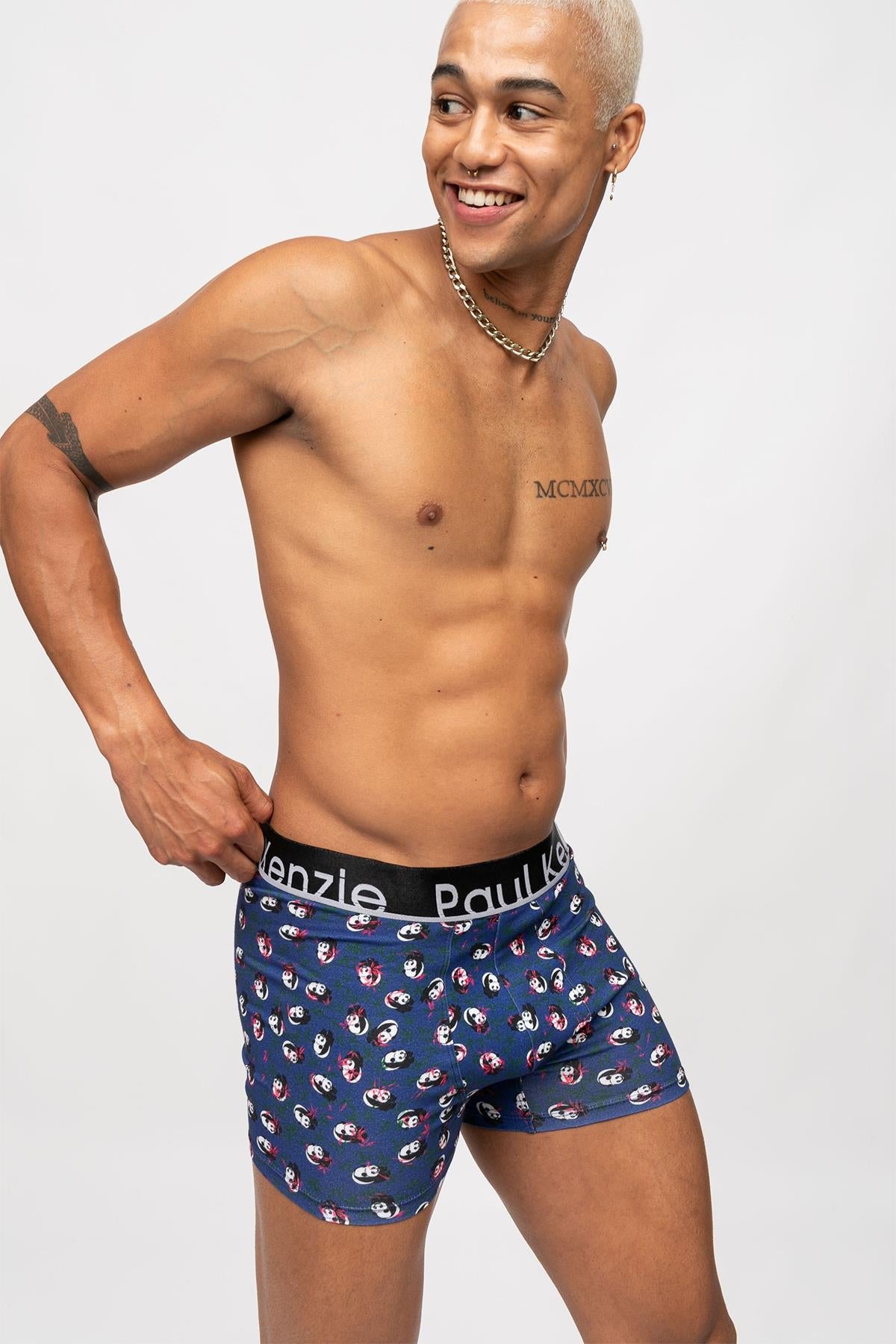 Paul Kenzie-Unique Effect Desenli Erkek Boxer Panda-Boxer-3-Milagron.com