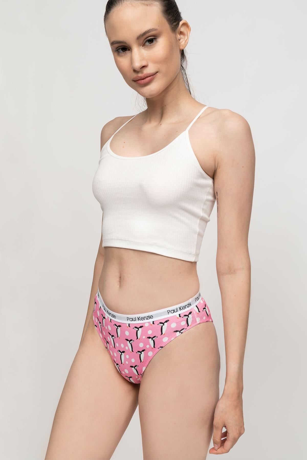 Paul Kenzie-Unique Effect Desenli Kadın Slip Külot Penguin-Slip Külot-3-Milagron.com