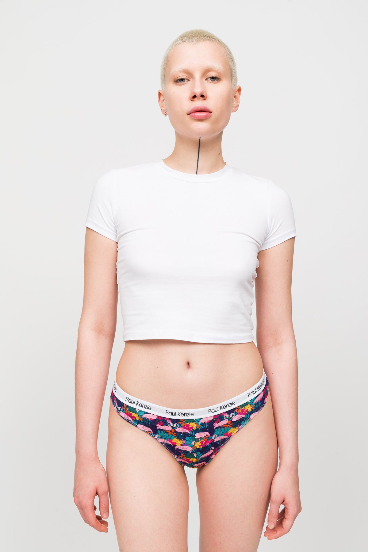 Paul Kenzie-Unique Effect Desenli Kadın String Külot Flamingo-String-3-Milagron.com