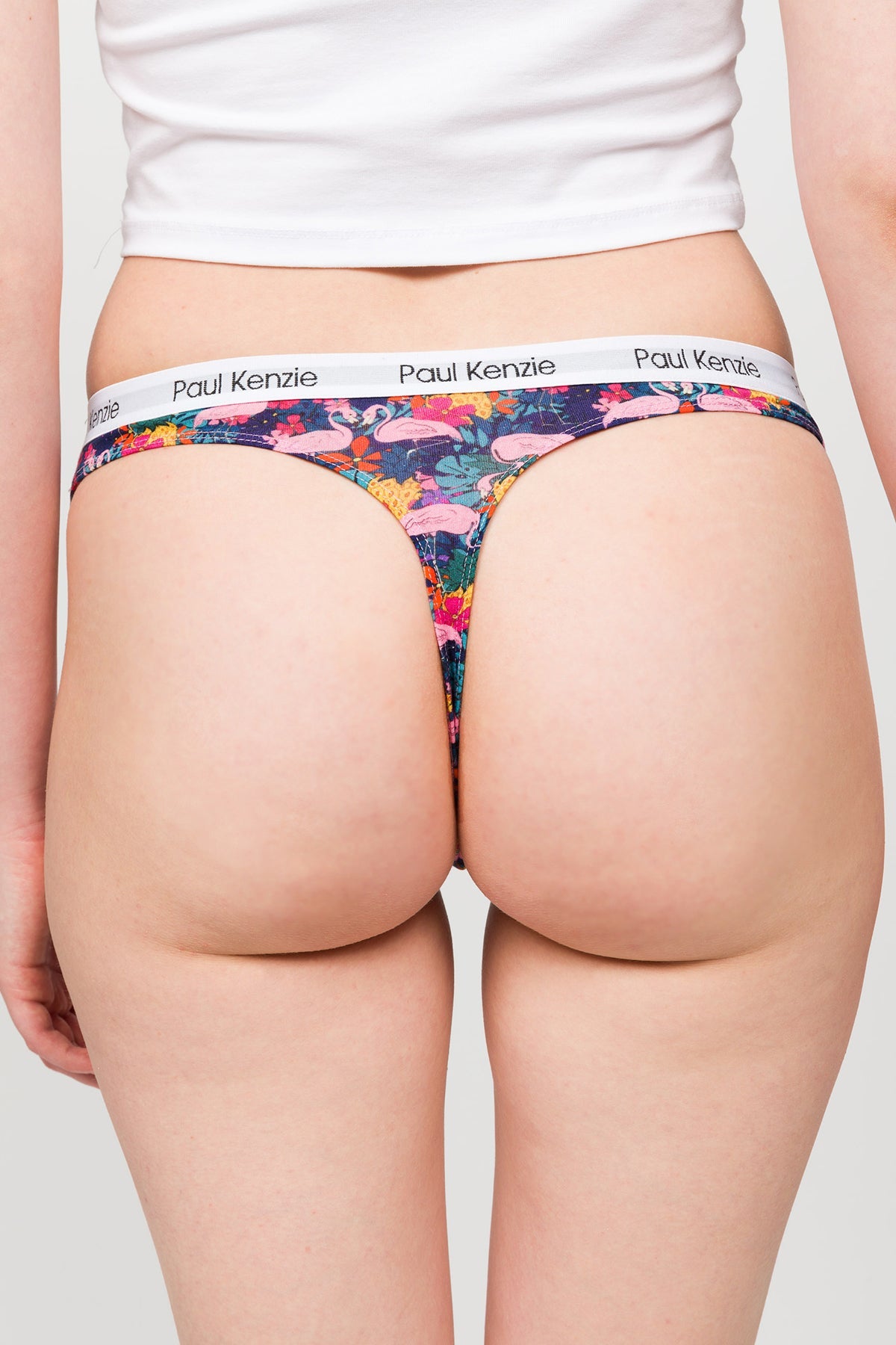 Paul Kenzie-Unique Effect Desenli Kadın String Külot Flamingo-String-5-Milagron.com