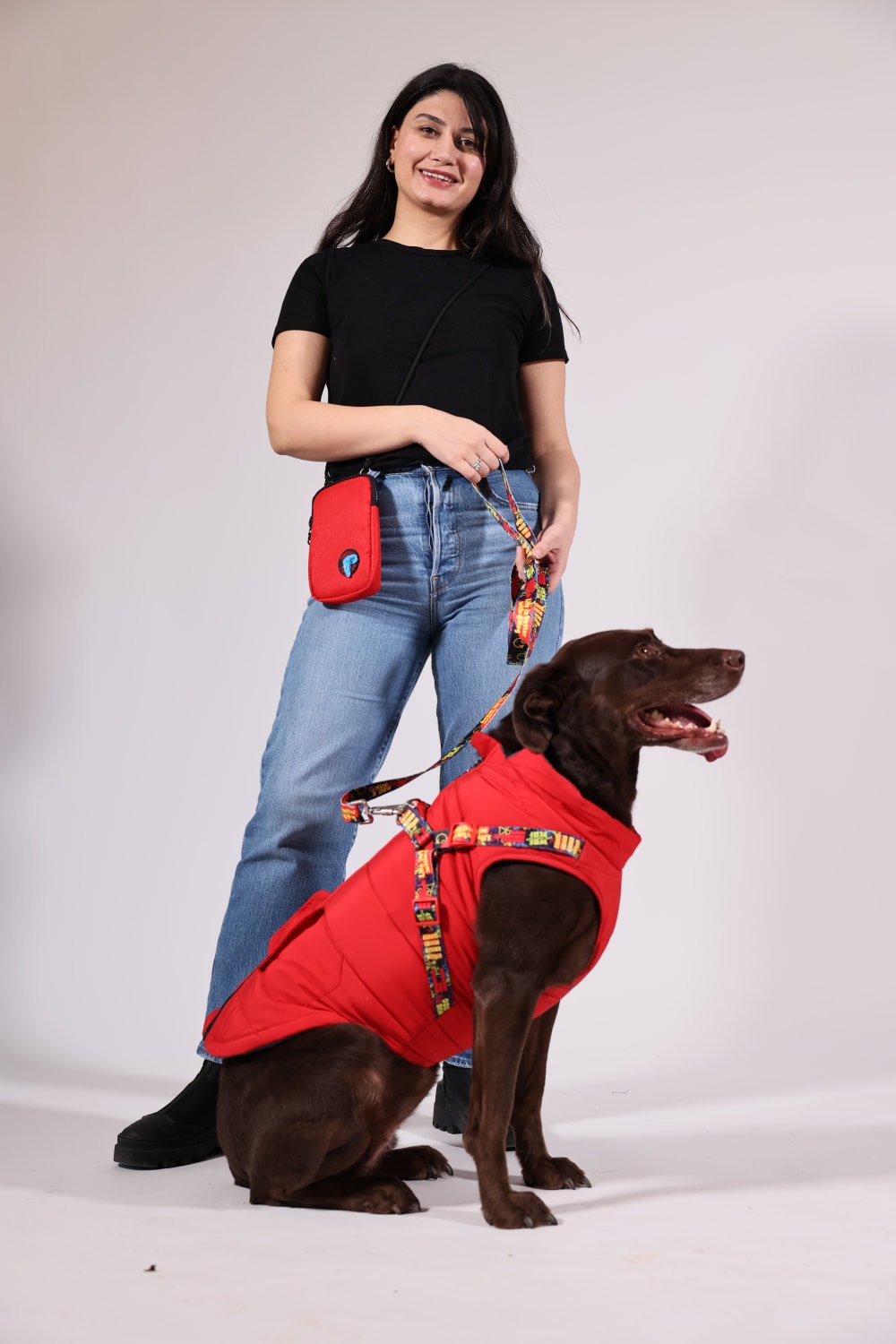 Pawlook-Pawlook, Göğüs Tasmalı, Köpek Montu, Köpek Yağmurluğu, Siyah-Köpek-1-Milagron.com