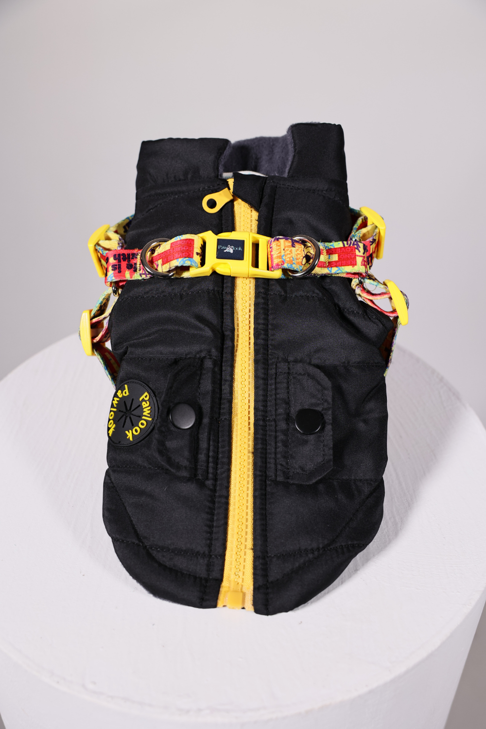 Pawlook-Pawlook , Göğüs Tasmalı, Köpek Montu, Köpek Yağmurluğu, Siyah-Köpek-3-Milagron.com