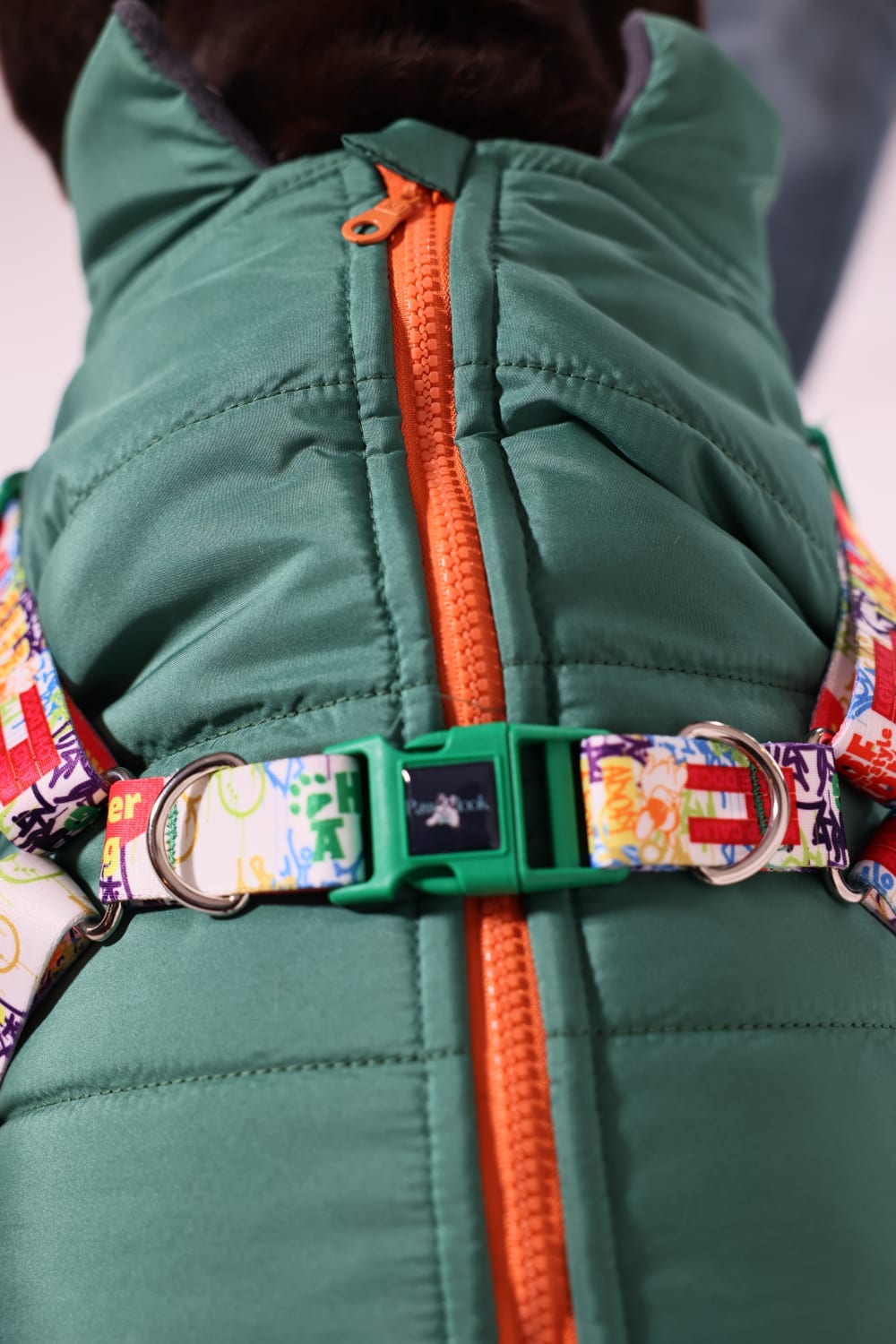 Pawlook-Pawlook , Göğüs Tasmalı, Köpek Montu, Köpek Yağmurluğu, Yeşil-Köpek-3-Milagron.com