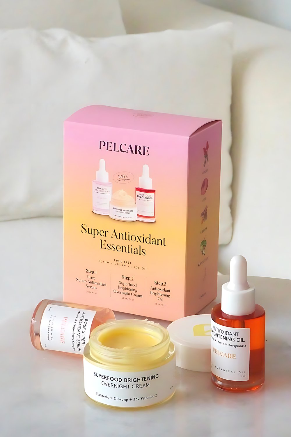 Pelcare-Super Antioxidant Essential Routine Set - Bi̇tki̇sel Anti̇oksi̇dan Ruti̇n Seti̇-Cilt Bakım Setleri-1-Milagron.com