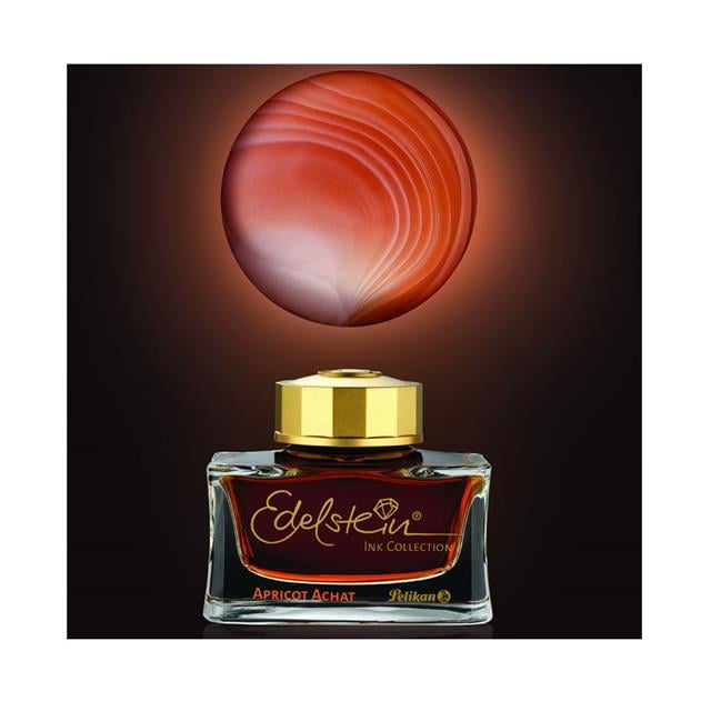 PeliKan-Pelikan Edelstein Ink Of The Year 2025 Şişe Mürekkep 50ml Apricot Achat-Şişe Mürekkep-2-Milagron.com