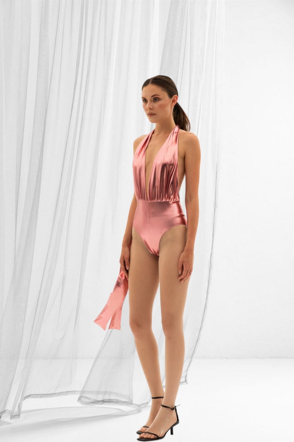 Pelia-Ella Bağlamalı Violet Pembe Top-Top-4-Milagron.com