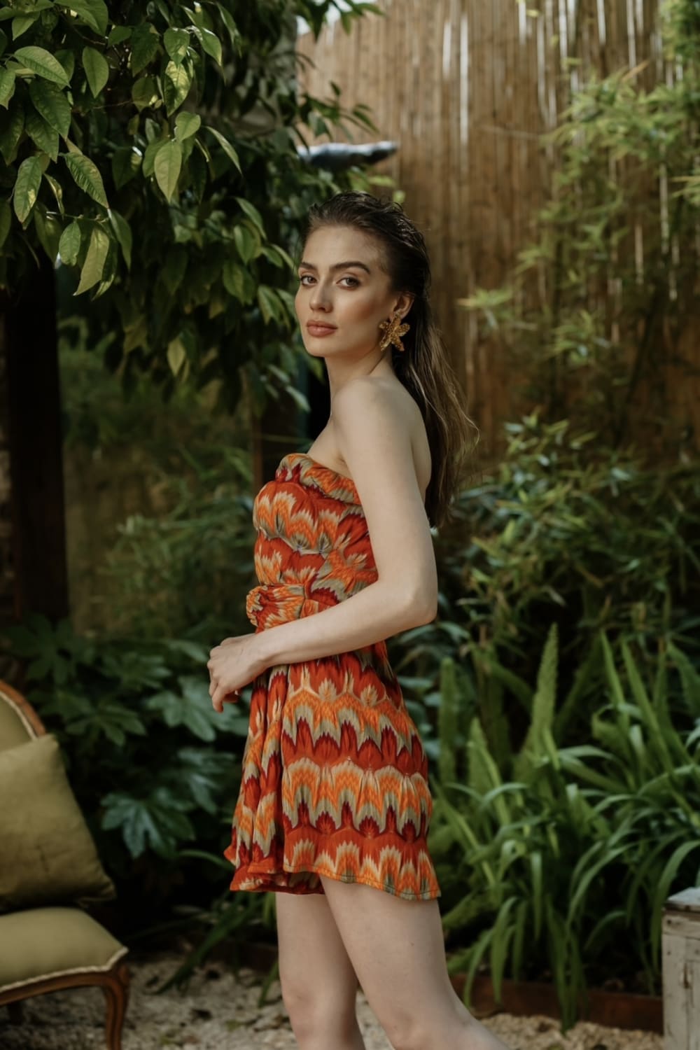 Pelia-Lina Straplez Mini Şort Tulum-Tulum-3-Milagron.com