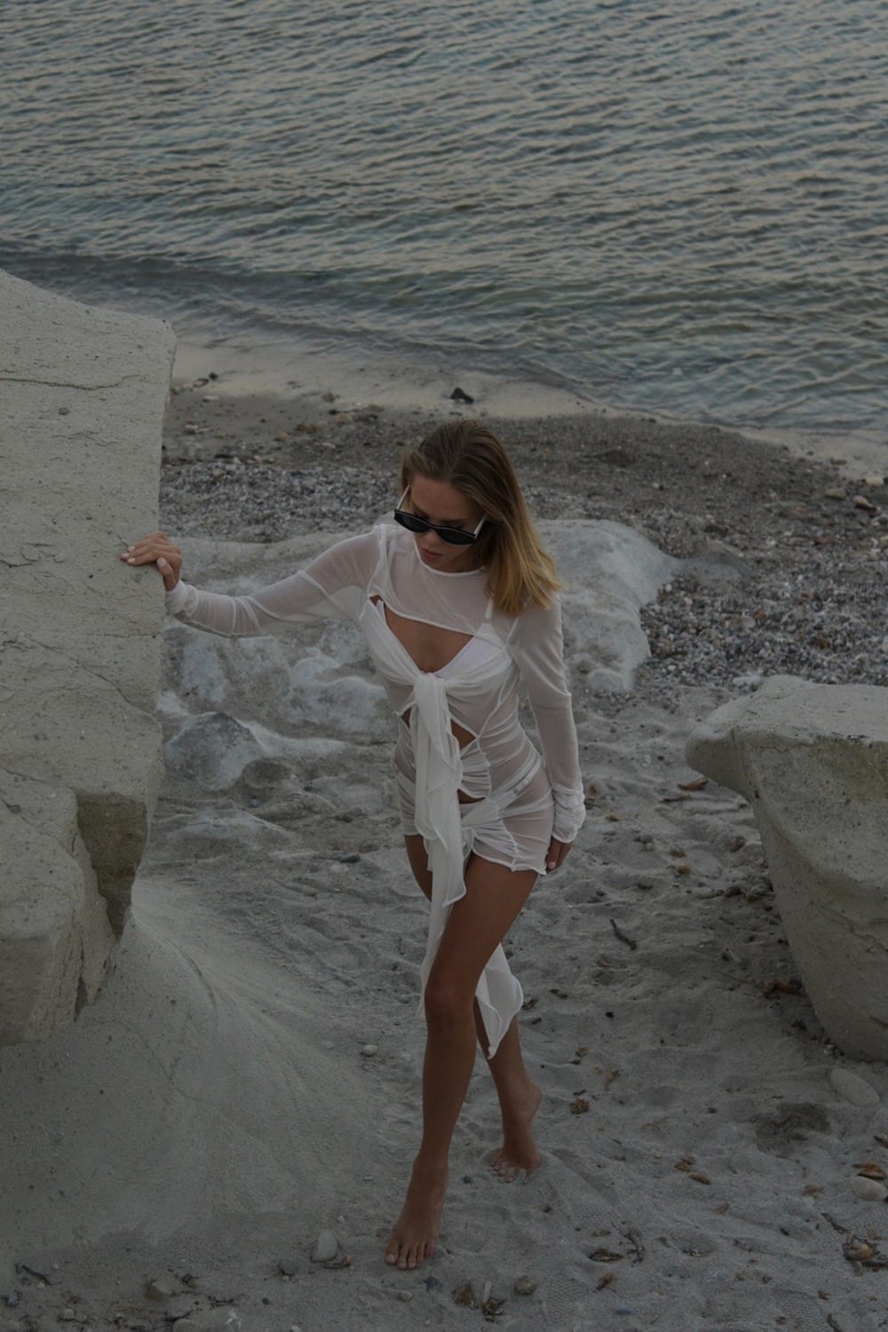 Pelia-Marie Tül Bağlamalı Beach Dress-Elbise-1-Milagron.com