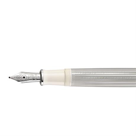 Pelikan Souveran M405 Dolma Kalem Silver White Medium (M) Uç