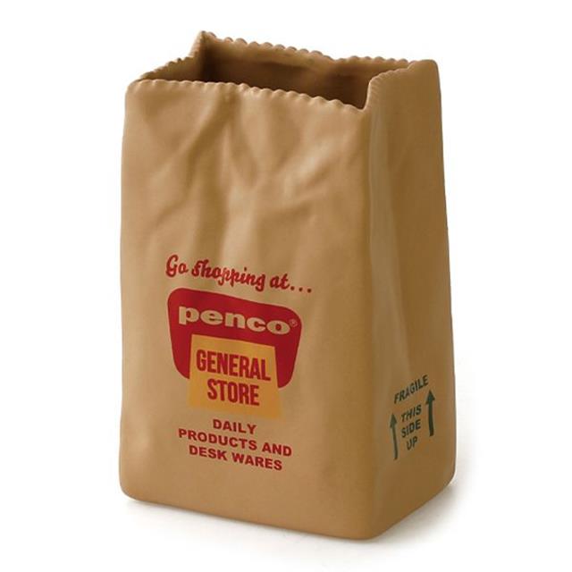 Penco-Hightide Penco Brown Bag Pen Stand Seramik Kalemlik-Organizer-3-Milagron.com