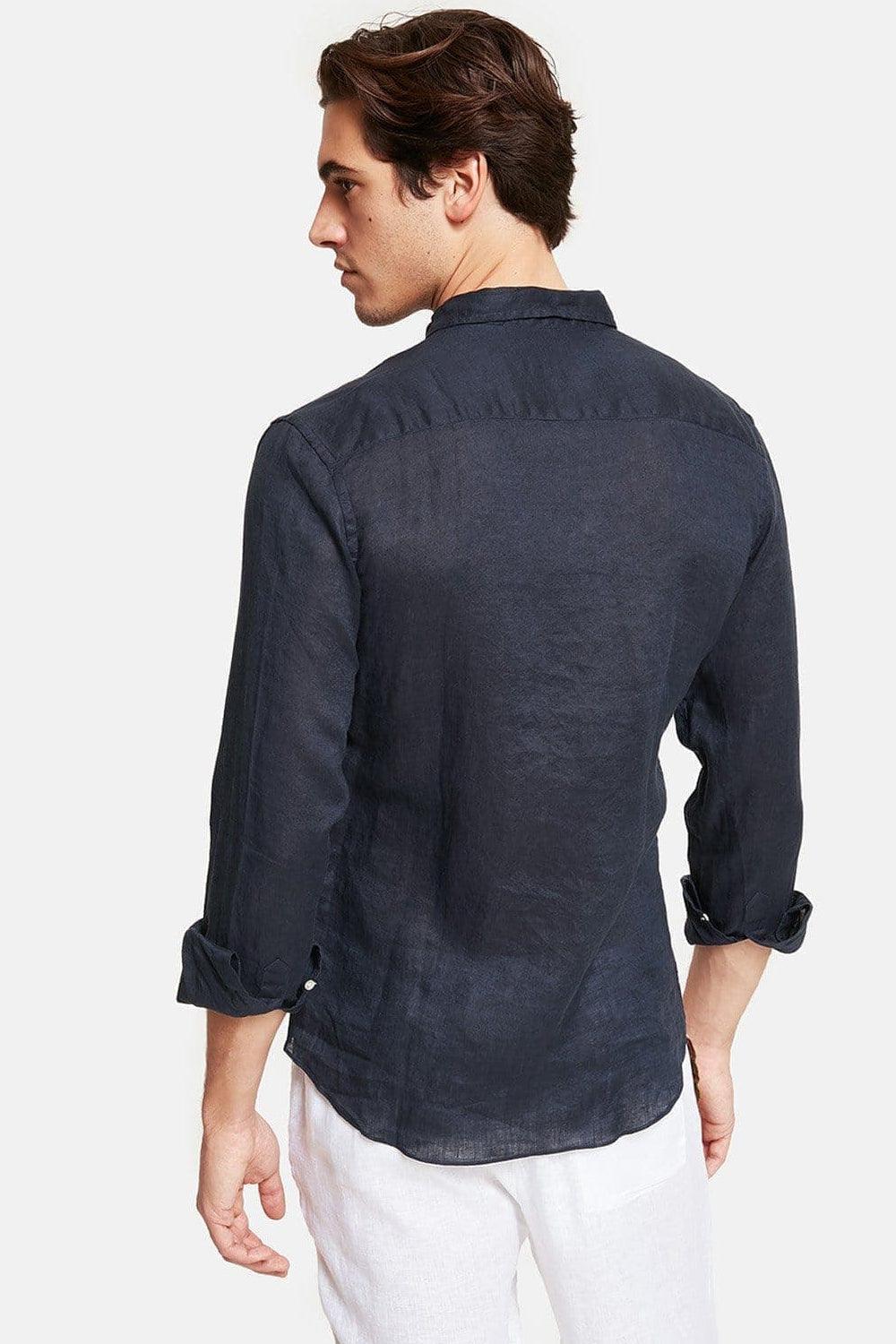 Peninsula-Art Linen Shirt Italian Collar Stromboli-Gömlek-4-Milagron.com