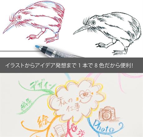 Pentel-Pentel Pencil Lead Holder And Lead Set, Multi 8 Set 2.0 Mm Kalem, Kalemtraş Ve 8 Adet Farklı Renkte 2.0 Mm Uç Ph802 St-Mekanik Uçlu Kalem-3-Milagron.com