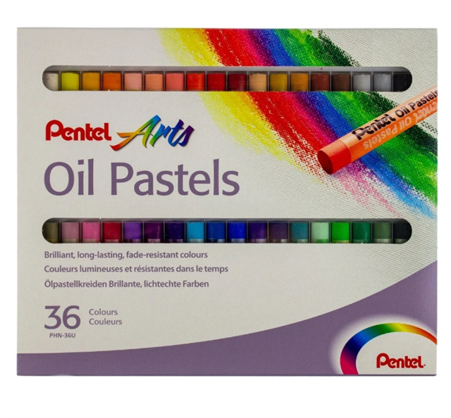 Pentel-Pentel Arts Oil Pastels 36'lı Yağlı Pastel Boya Kalemi Seti-Boya Kalemi-1-Milagron.com