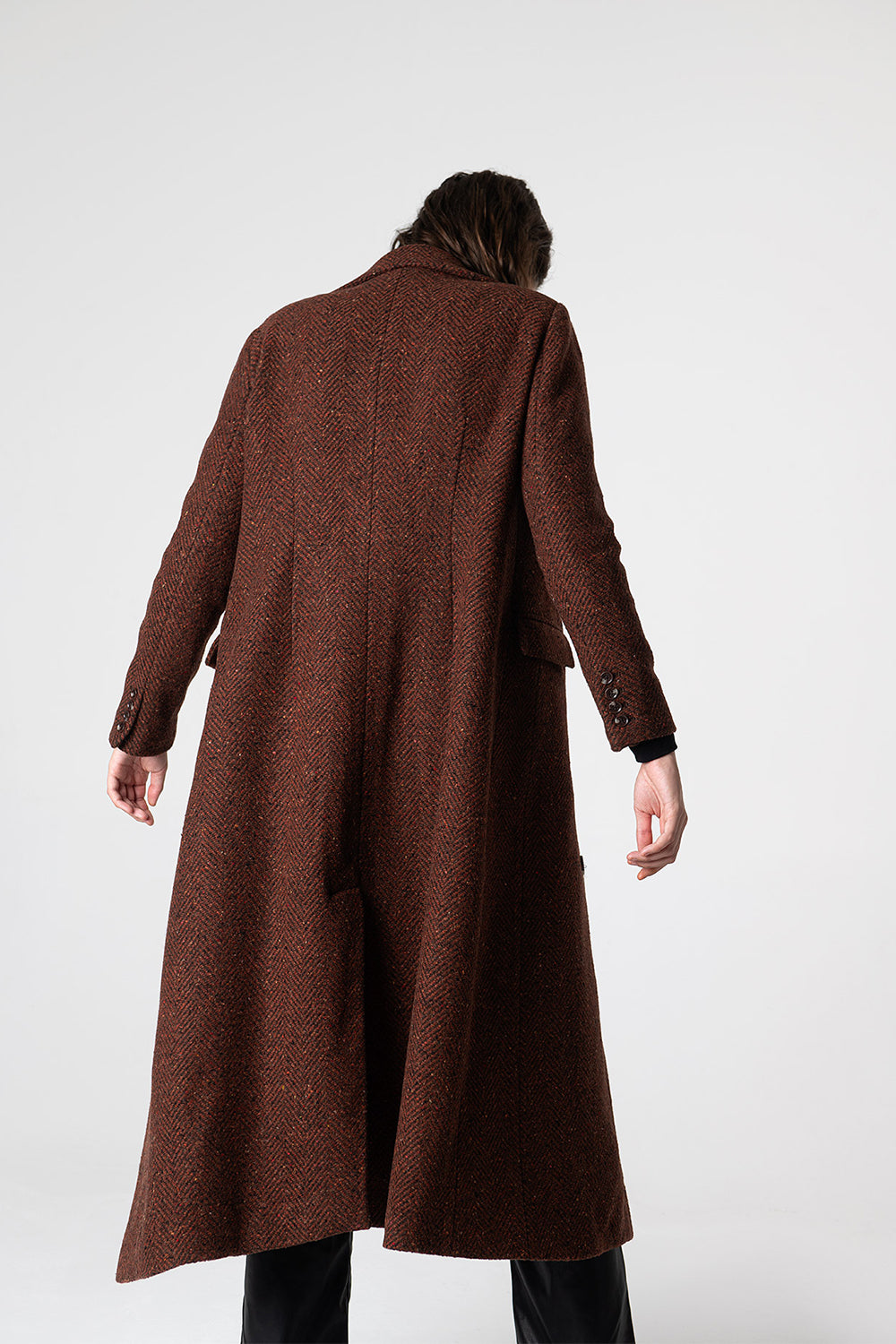Peploum-Adele Herringbone Coat-Kaban-4-Milagron.com