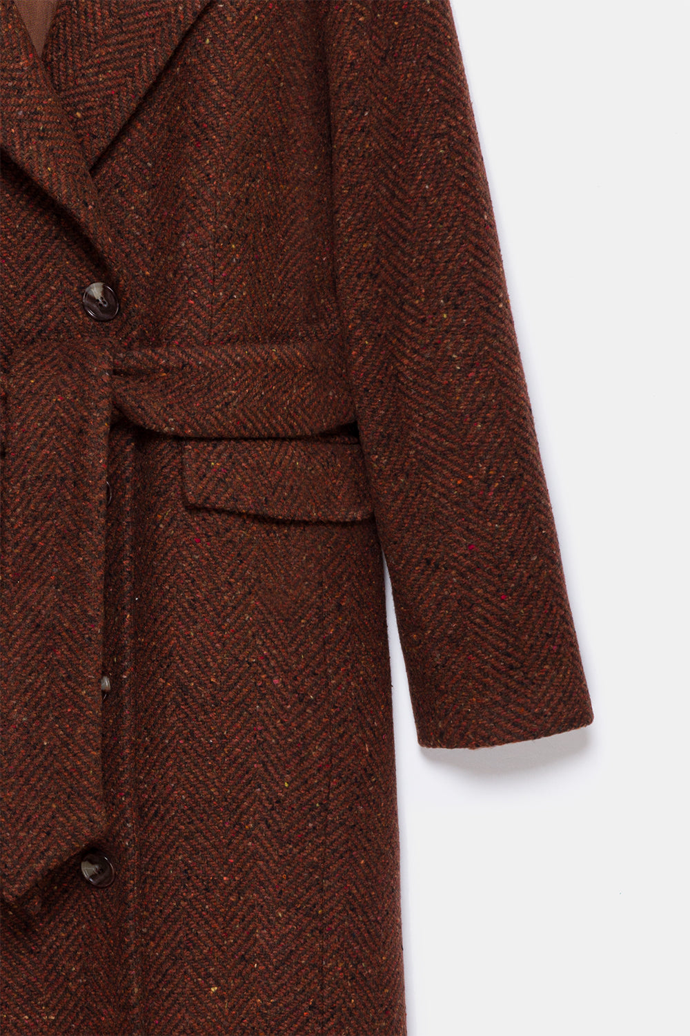 Peploum-Adele Herringbone Coat-Kaban-5-Milagron.com
