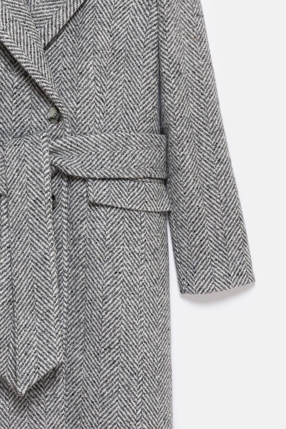 Peploum-Adele Herringbone Coat-Kaban-5-Milagron.com