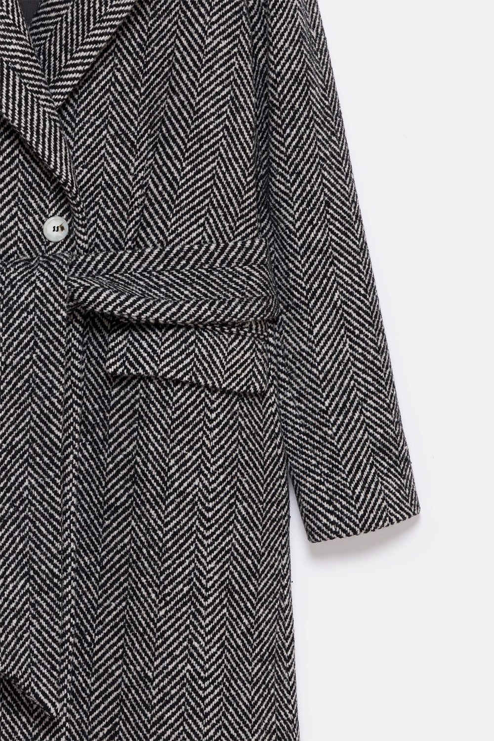 Peploum-Adele Herringbone Coat-Kaban-5-Milagron.com