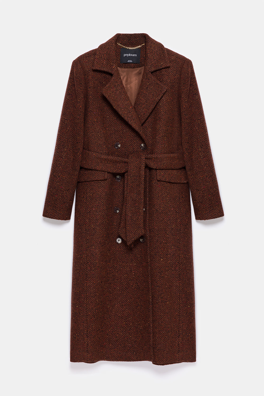 Peploum-Adele Herringbone Coat-Kaban-7-Milagron.com