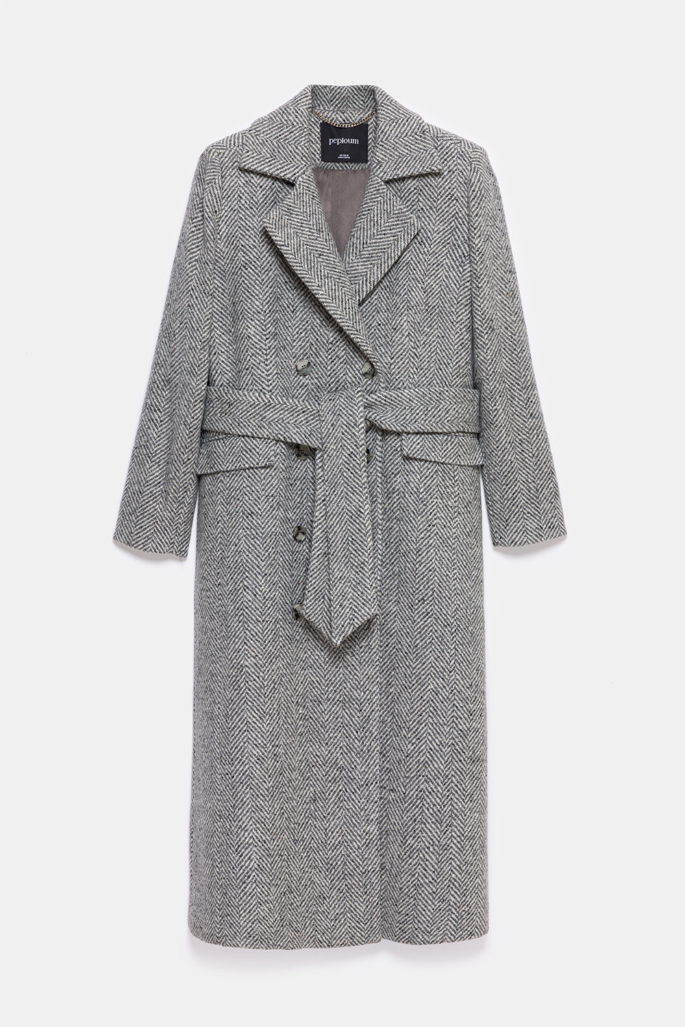 Peploum-Adele Herringbone Coat-Kaban-7-Milagron.com
