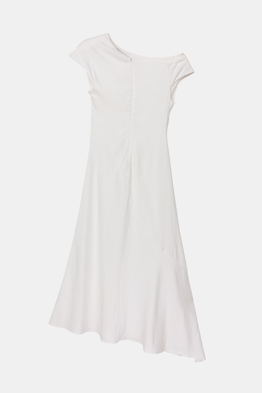 Peploum-Ama Drapped Dress In White-Elbise-7-Milagron.com