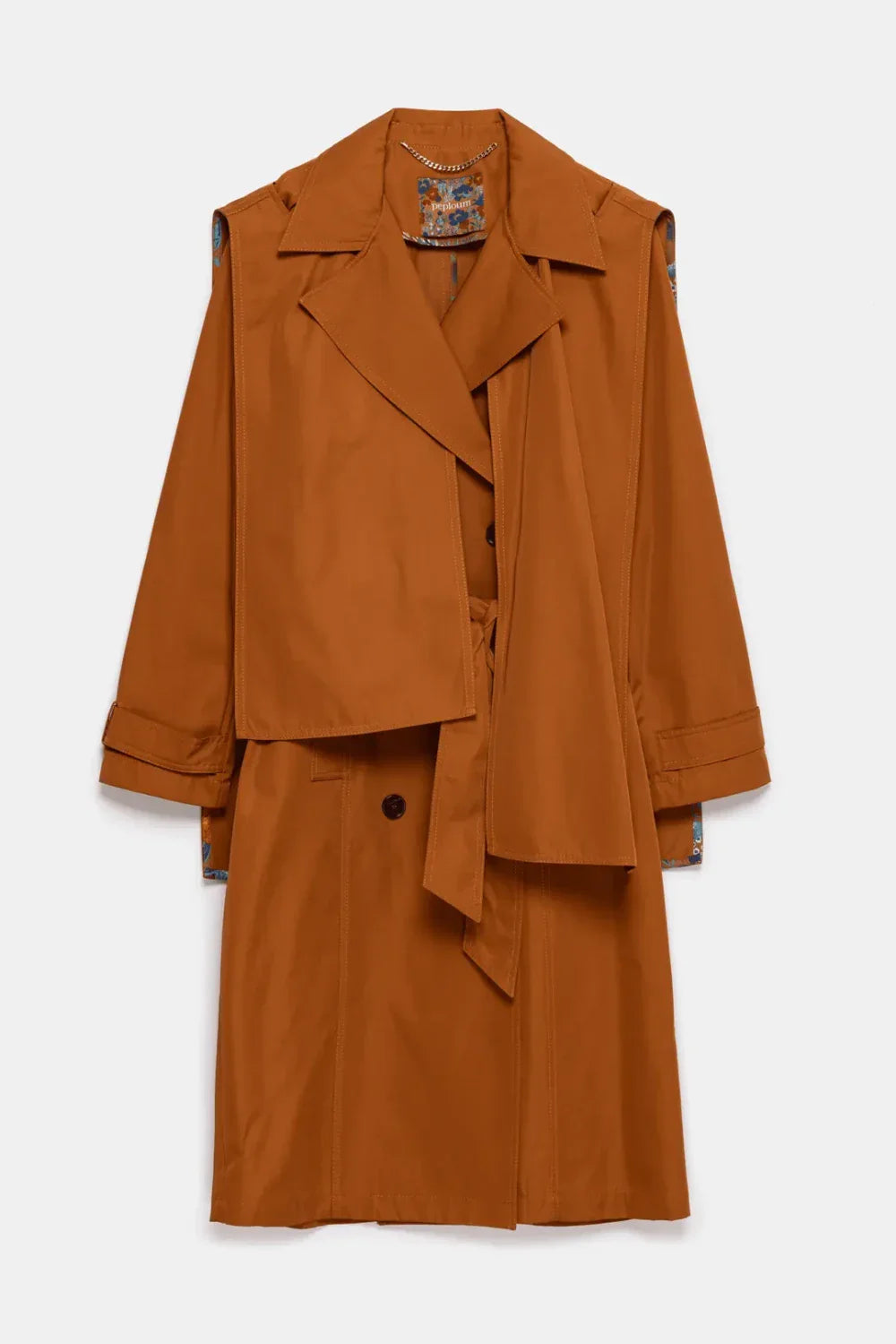 Peploum-Beatrice Asymmetric Piece Trenchcoat-Trençkot-1-Milagron.com