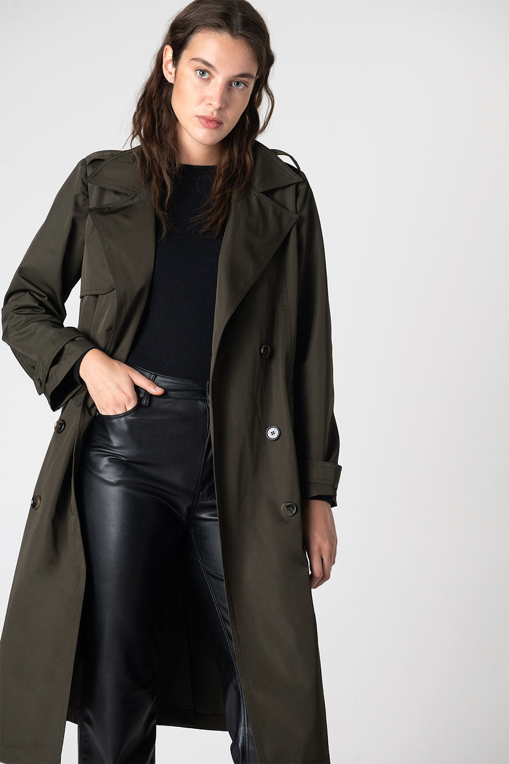Peploum-Beatrice Asymmetric Piece Trenchcoat-Trençkot-1-Milagron.com