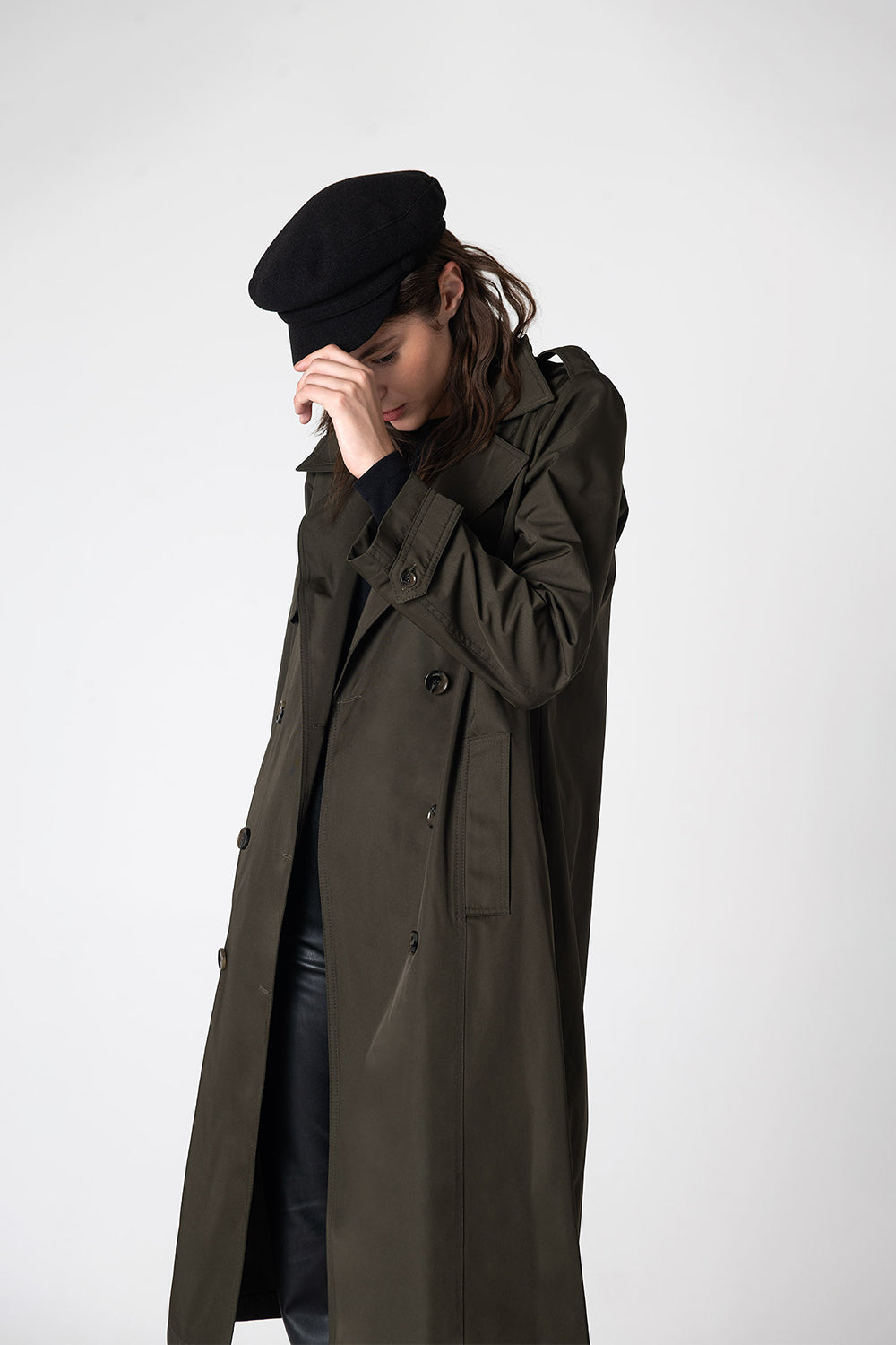 Peploum-Beatrice Asymmetric Piece Trenchcoat-Trençkot-2-Milagron.com