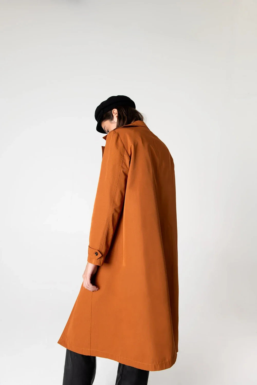 Peploum-Beatrice Asymmetric Piece Trenchcoat-Trençkot-4-Milagron.com