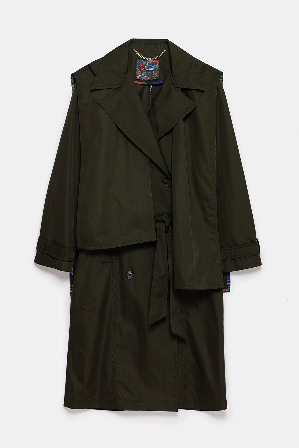 Peploum-Beatrice Asymmetric Piece Trenchcoat-Trençkot-6-Milagron.com