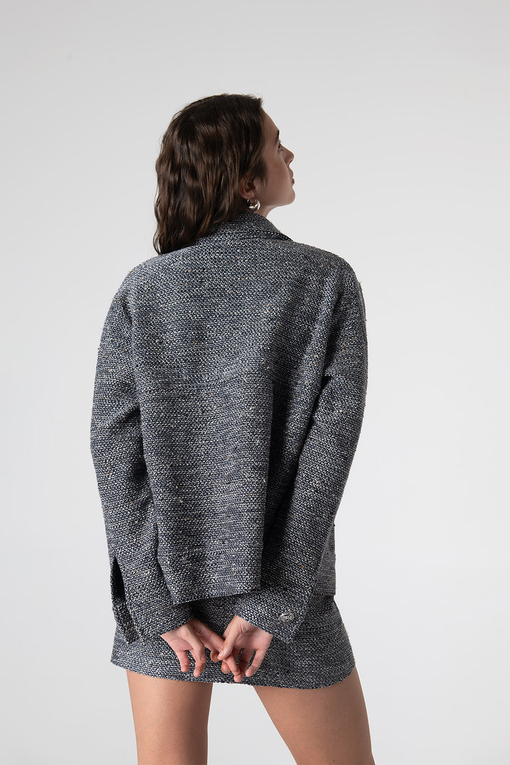 Peploum-Carleen Textured Weaving Skirt-Etek-3-Milagron.com