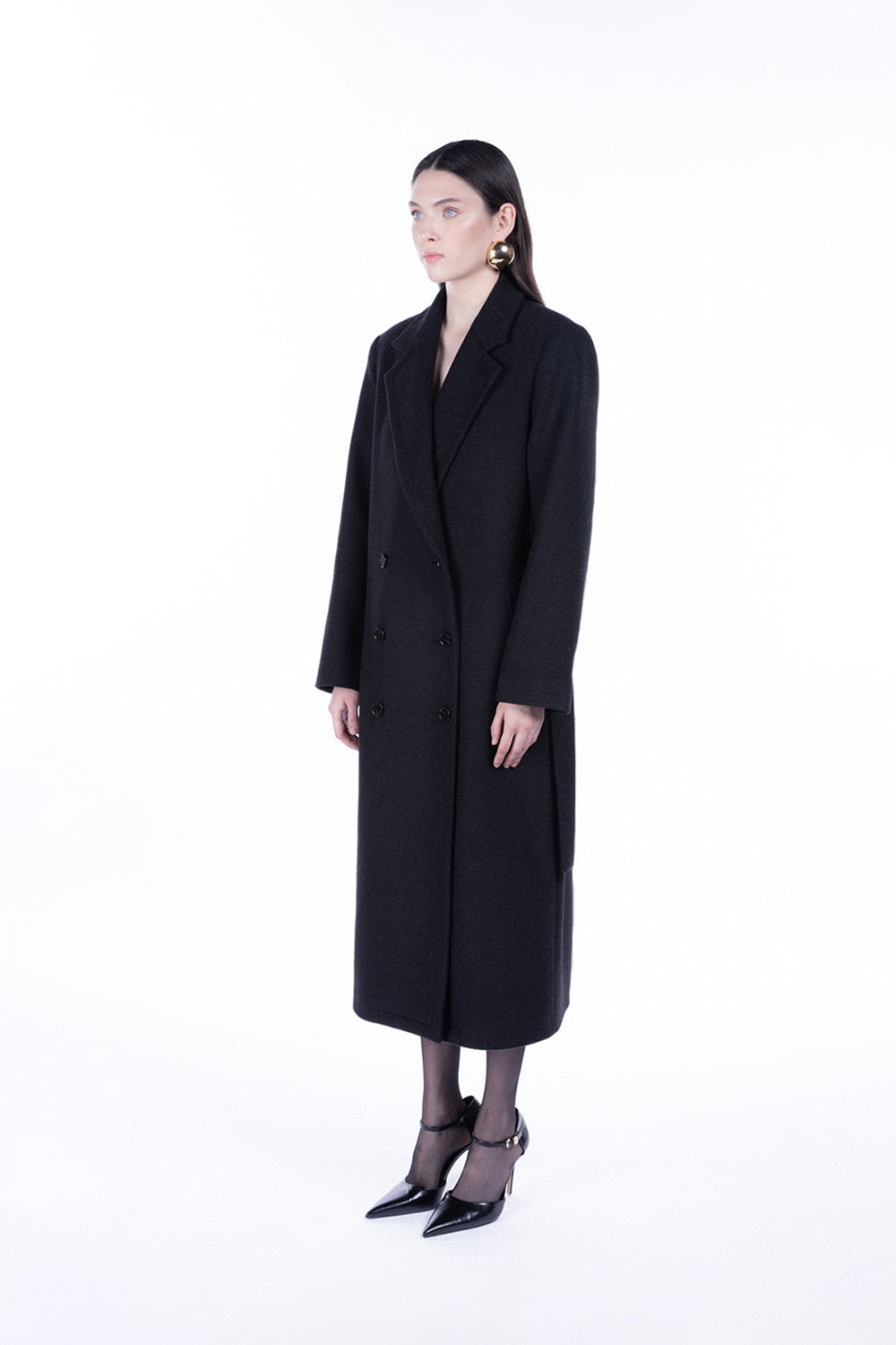 Peploum-Harlow Wool Blend Suiting Coat-Kaban-2-Milagron.com