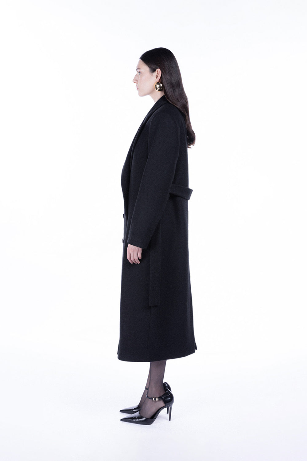 Peploum-Harlow Wool Blend Suiting Coat-Kaban-3-Milagron.com