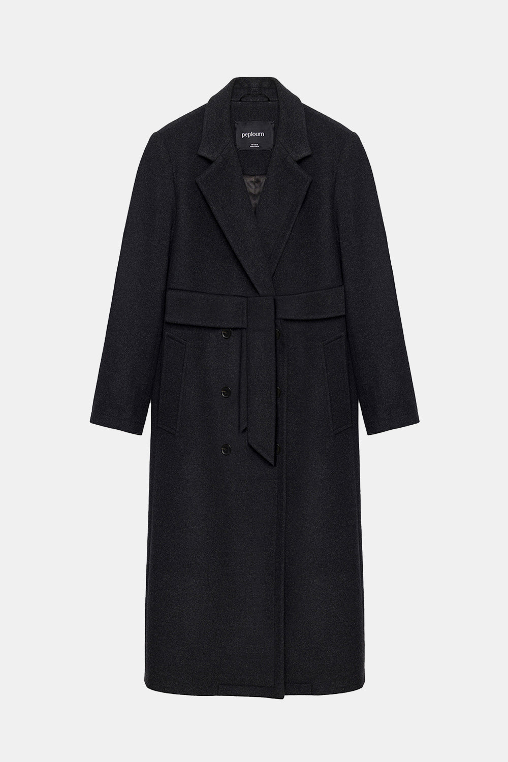 Peploum-Harlow Wool Blend Suiting Coat-Kaban-5-Milagron.com