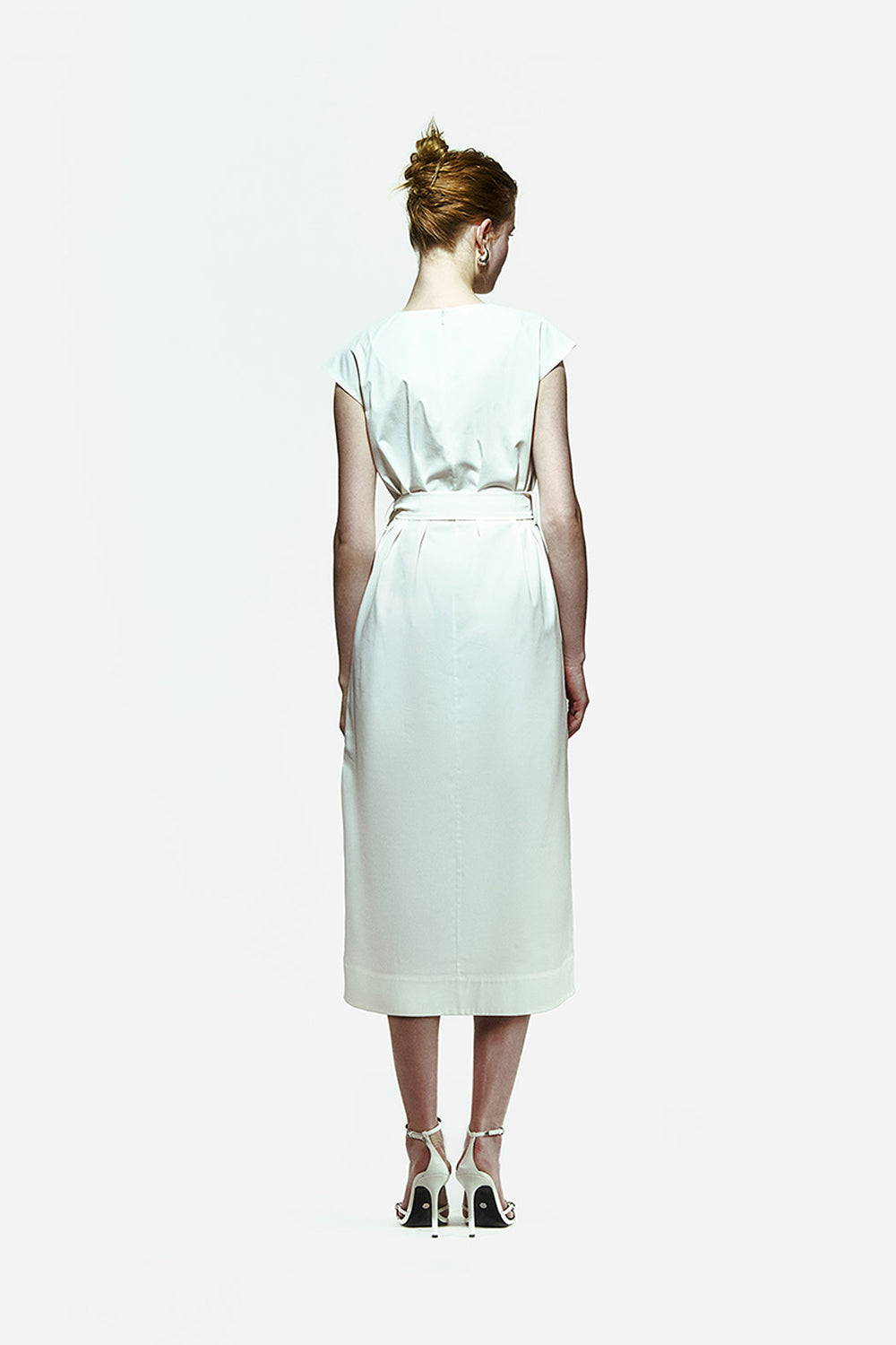 Peploum-Isogi Dress With Button-Elbise-3-Milagron.com
