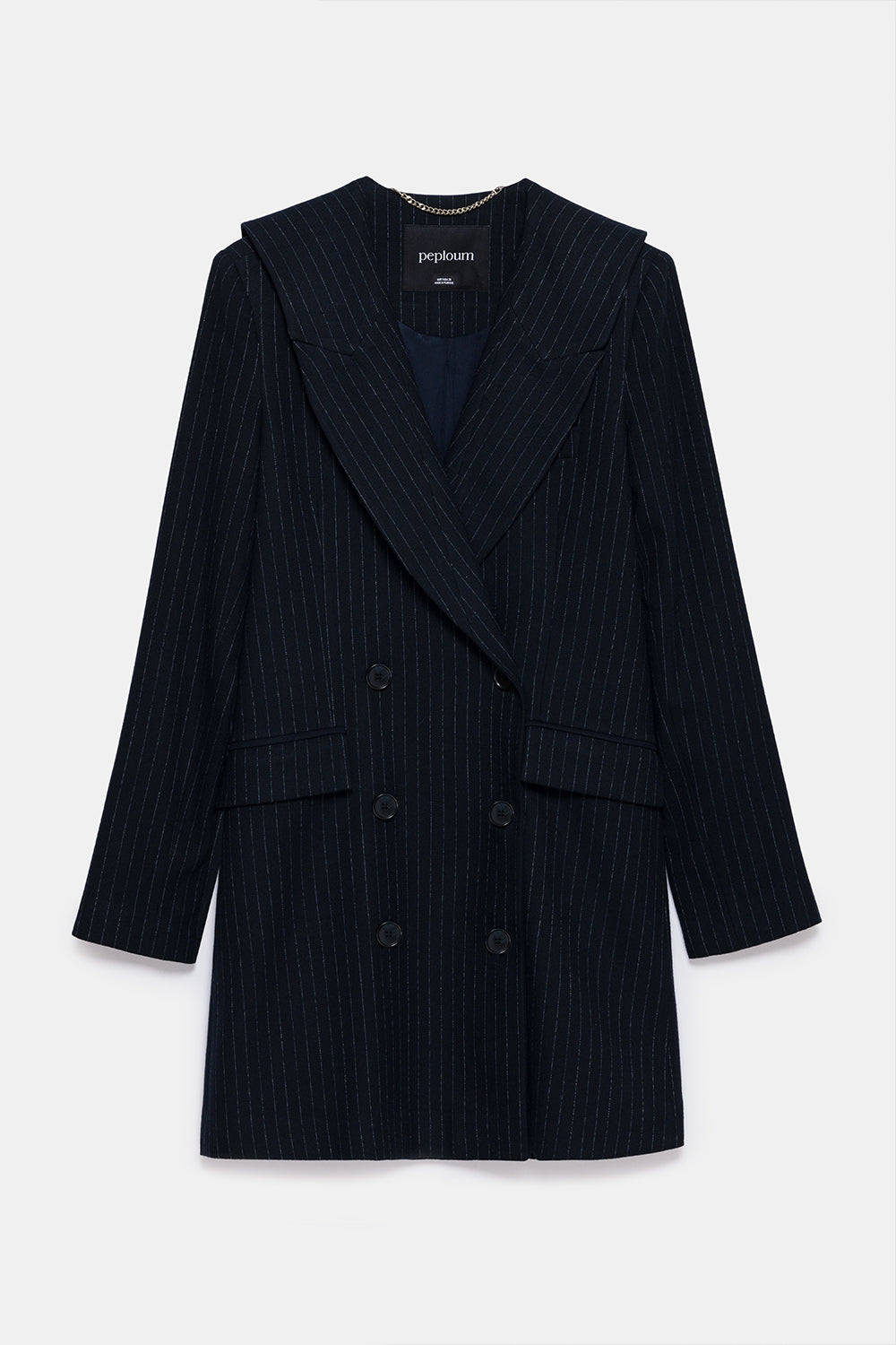 Peploum-Mary Lacy Pinstripe Jacket-Ceket-5-Milagron.com