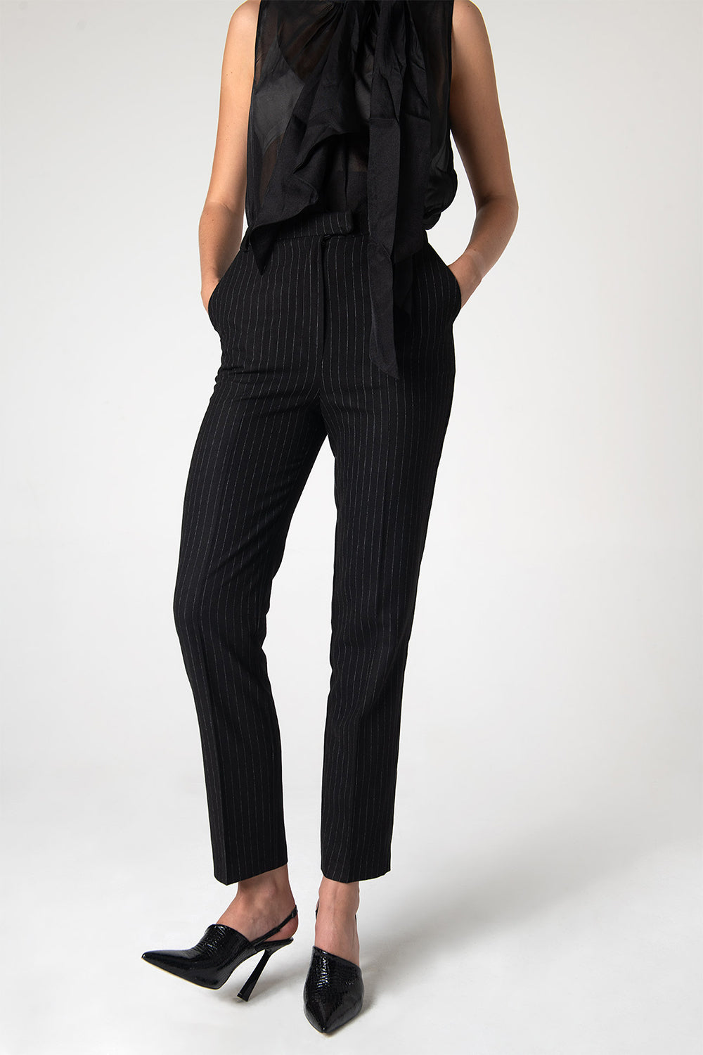 Peploum-Mary Lacy Slim Fit Trousers-Pantolon-2-Milagron.com