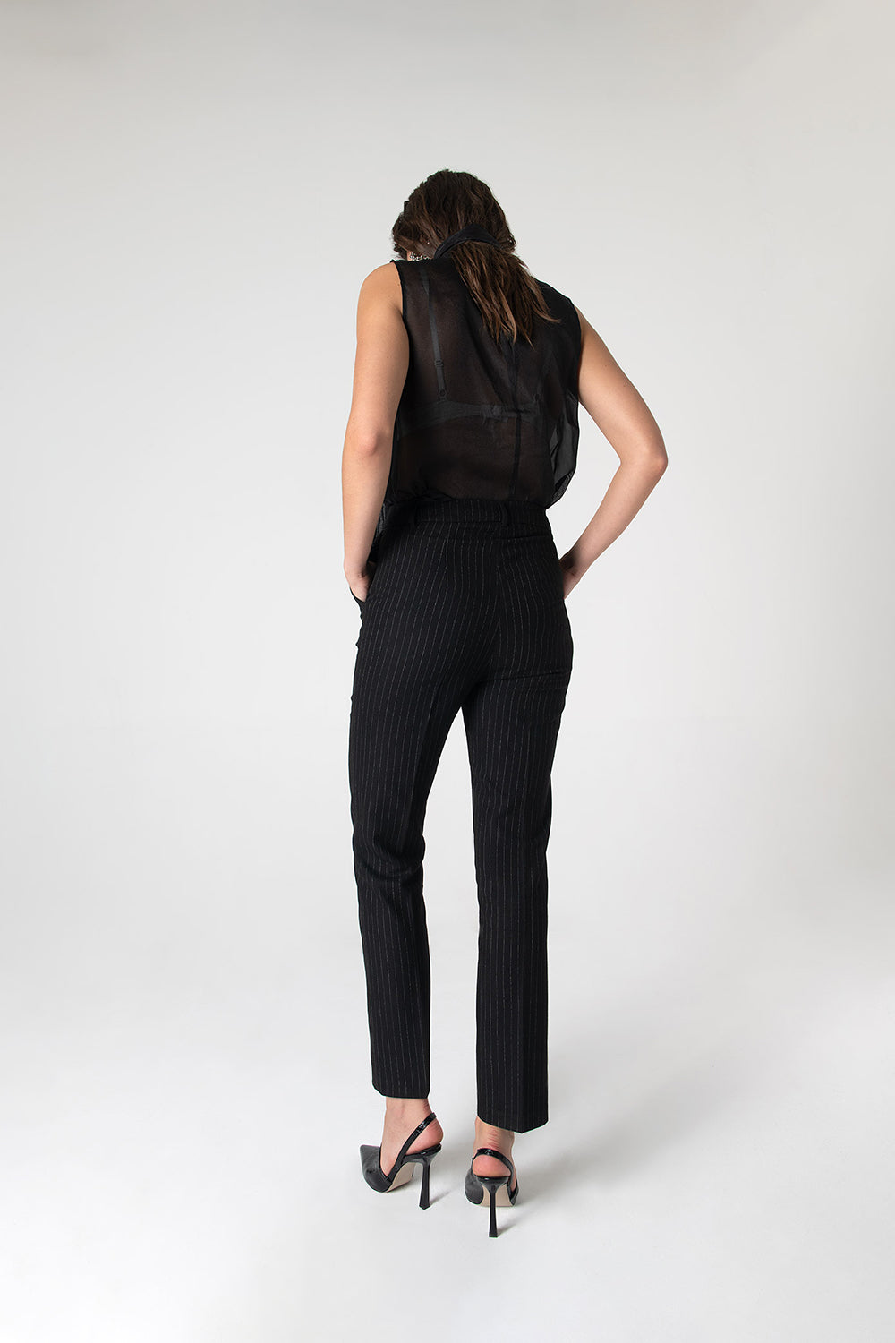 Peploum-Mary Lacy Slim Fit Trousers-Pantolon-4-Milagron.com