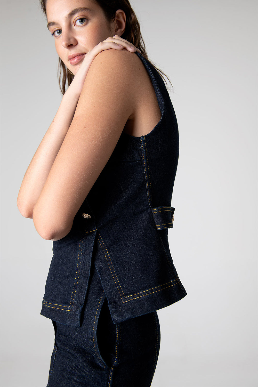 Peploum-Nadia Blouse In Cotton-Bluz-2-Milagron.com