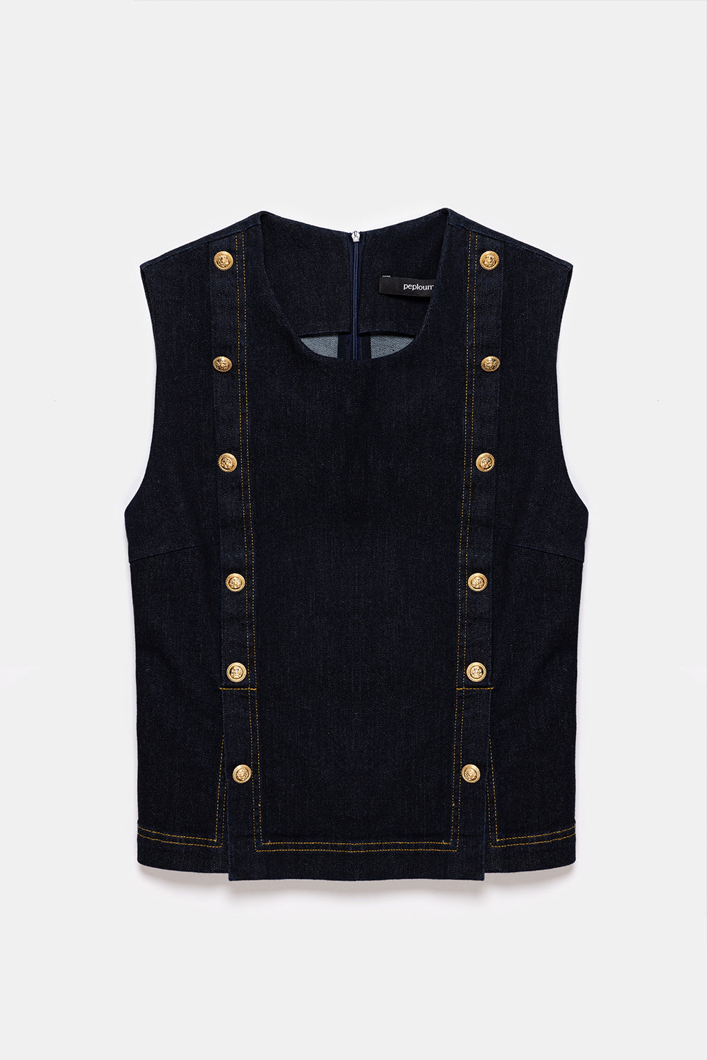 Peploum-Nadia Blouse In Cotton-Bluz-5-Milagron.com