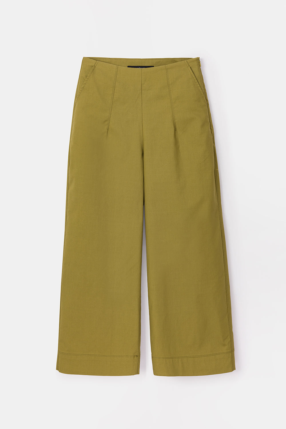 Peploum-Nomi Trousers In Moss Green-Pantolon-4-Milagron.com