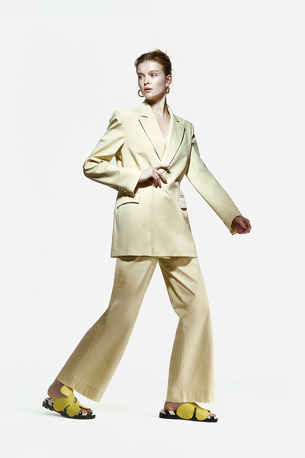 Peploum-Toba Jacket In Eggnog Yellow-Ceket-2-Milagron.com