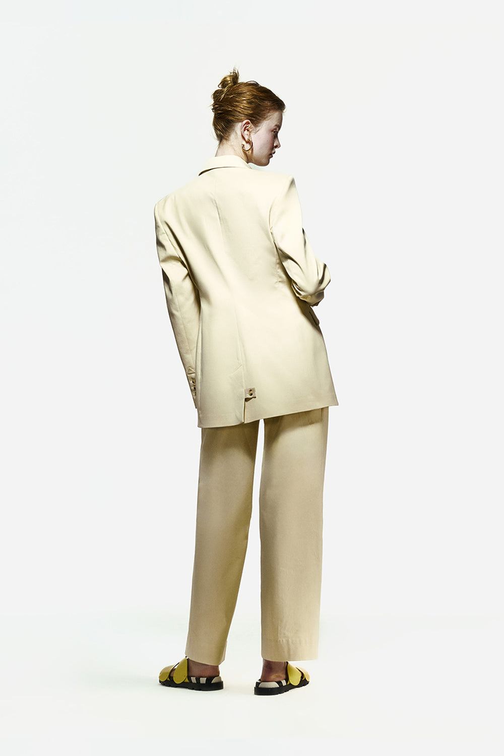 Peploum-Toba Jacket In Eggnog Yellow-Ceket-3-Milagron.com