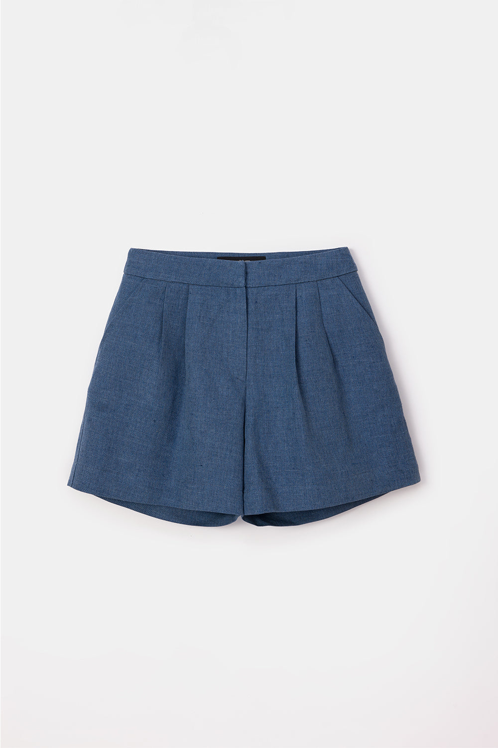 Peploum-Toba Short In Denim Blue-Şort-4-Milagron.com